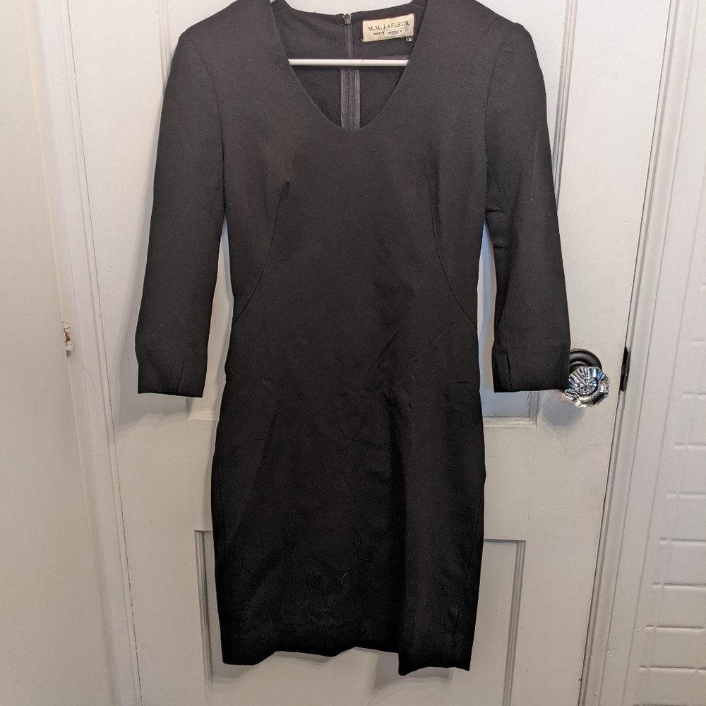 MM LaFleur Black Sheath Dress